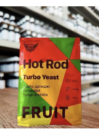 Спиртові турбо дріжджі Hot Rod Fruit на 25 л (60 г) для фруктових браг Nane